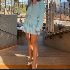 Norma Kamali oversized boyfriend mini dress. EUC